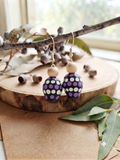Purple – Hand-Painted Aboriginal Art Gumnut Earrings