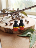 Aboriginal – Hand-Painted Aboriginal Art Gumnut Earrings