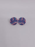 Purple – Hand-Painted Aboriginal Art Round Stud Earrings