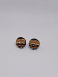 Earth – Hand-Painted Aboriginal Art Round Stud Earrings